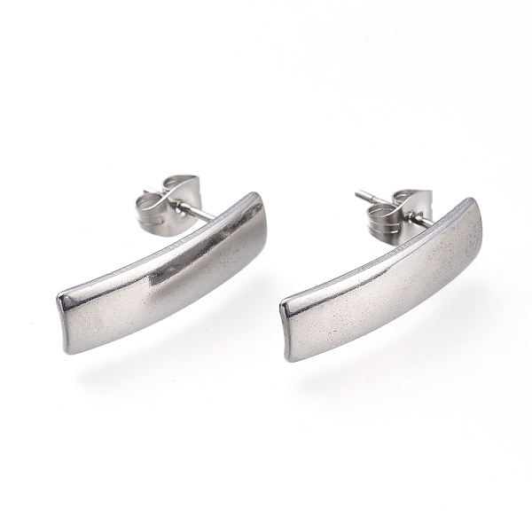 PandaHall 304 Stainless Steel Stud Earring Findings, with Loop & Ear Nuts/Earring Backs, Rectangle, Stainless Steel Color, 21x6mm, Hole...
PandaHall 304 Stainless Steel Stud Earring Findings, with Loop & Ear Nuts/Earring Backs, Rectangle, Stainless Steel Color, 21x6mm, Hole...