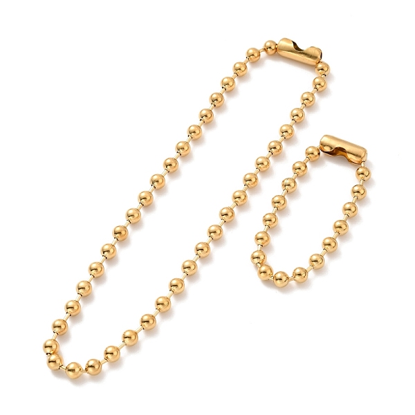 PandaHall Vacuum Plating 304 Stainless Steel Ball Chain Necklace & Bracelet Set, Jewelry Set with Ball Chain Connecter Clasp for Women...
PandaHall Vacuum Plating 304 Stainless Steel Ball Chain Necklace & Bracelet Set, Jewelry Set with Ball Chain Connecter Clasp for Women...
