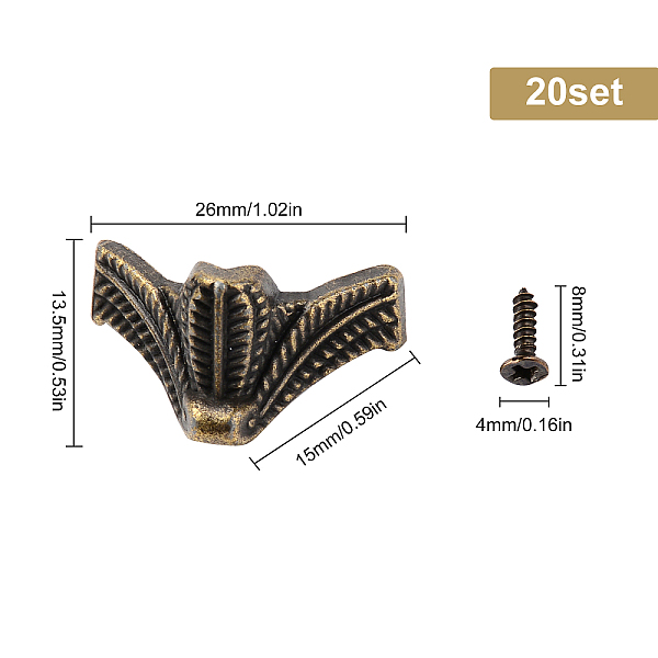 PandaHall GORGECRAFT 20Pcs Antique Box Legs Zinc Alloy Wood Box Feet Leg Corner Protector Wood Case Jewelry Chest Storage Box Feet Leg...
PandaHall GORGECRAFT 20Pcs Antique Box Legs Zinc Alloy Wood Box Feet Leg Corner Protector Wood Case Jewelry Chest Storage Box Feet Leg...