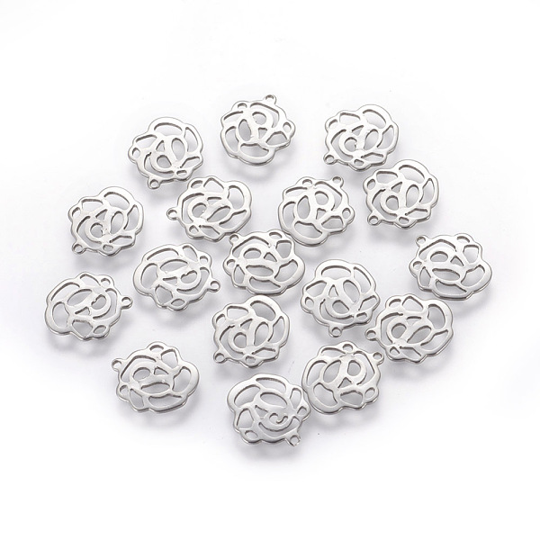 PandaHall 201 Stainless Steel Charms, Rose, Stainless Steel Color, 13x12x1mm, Hole: 1mm 201 Stainless Steel Flower
PandaHall 201 Stainless Steel Charms, Rose, Stainless Steel Color, 13x12x1mm, Hole: 1mm 201 Stainless Steel Flower