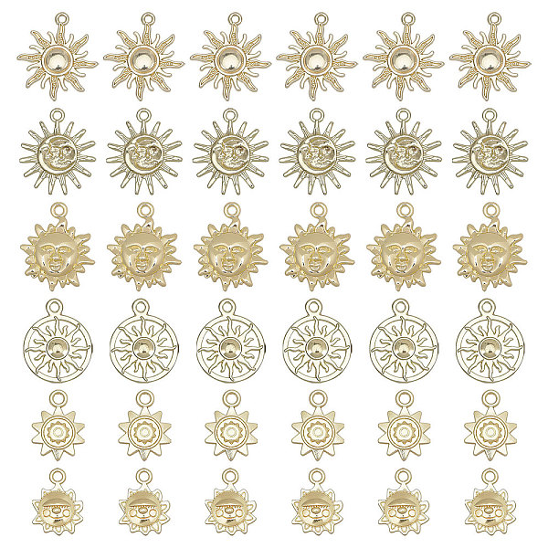 PandaHall CHGCRAFT 36Pcs 6 Style Rack Plating Alloy Pendants, Cadmium Free & Nickel Free & Lead Free, Sun, Light Gold, 20x16x2mm, Hole...
PandaHall CHGCRAFT 36Pcs 6 Style Rack Plating Alloy Pendants, Cadmium Free & Nickel Free & Lead Free, Sun, Light Gold, 20x16x2mm, Hole...