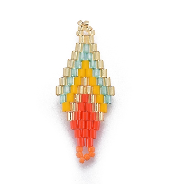 PandaHall MIYUKI & TOHO Handmade Japanese Seed Beads Links, Loom Pattern, Rhombus, Salmon, 32.5~33x12.5~13.5x1.7mm, Hole: 1.2~1.5mm Glass..., Red
PandaHall MIYUKI & TOHO Handmade Japanese Seed Beads Links, Loom Pattern, Rhombus, Salmon, 32.5~33x12.5~13.5x1.7mm, Hole: 1.2~1.5mm Glass..., Red