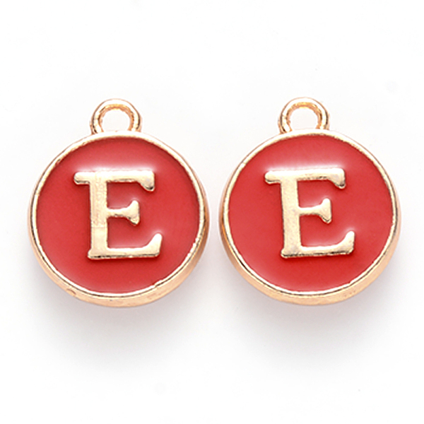 PandaHall Golden Plated Alloy Enamel Charms, Cadmium Free & Lead Free, Enamelled Sequins, Flat Round, Red, Letter.E, 14x12x2mm, Hole: 1.5mm...
PandaHall Golden Plated Alloy Enamel Charms, Cadmium Free & Lead Free, Enamelled Sequins, Flat Round, Red, Letter.E, 14x12x2mm, Hole: 1.5mm...