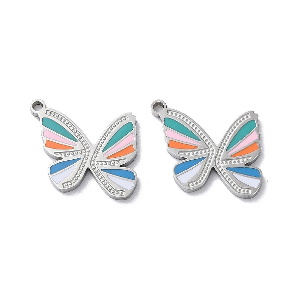 PandaHall 304 Stainless Steel Pendants, with Enamel, Butterfly Charm, Stainless Steel Color, 13.5x15.5x1.5mm, Hole: 1.4mm Stainless...
PandaHall 304 Stainless Steel Pendants, with Enamel, Butterfly Charm, Stainless Steel Color, 13.5x15.5x1.5mm, Hole: 1.4mm Stainless...