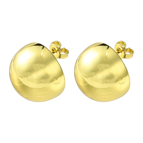 PandaHall Brass Stud Earrings for Women, Half Round, Real 18K Gold Plated, 17mm Brass Half Round
PandaHall Brass Stud Earrings for Women, Half Round, Real 18K Gold Plated, 17mm Brass Half Round