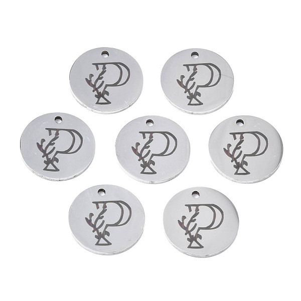 PandaHall 304 Stainless Steel Charms, Laser Cut, Designed Letter Engraved, Flat Round, Stainless Steel Color, Letter.P, 14x1mm, Hole: 1.2mm...
PandaHall 304 Stainless Steel Charms, Laser Cut, Designed Letter Engraved, Flat Round, Stainless Steel Color, Letter.P, 14x1mm, Hole: 1.2mm...