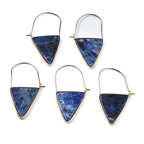 PandaHall Natural Sodalite Triangle Dangle Hoop Earrings, Brass Drop Earrings for Women, Light Gold, 43~45x23~26x3.5mm, Pin: 0.8mm Sodalite...
PandaHall Natural Sodalite Triangle Dangle Hoop Earrings, Brass Drop Earrings for Women, Light Gold, 43~45x23~26x3.5mm, Pin: 0.8mm Sodalite...