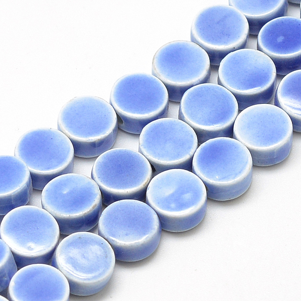 PandaHall Handmade Porcelain Beads, Bright Glazed Porcelain, Flat Round, Cornflower Blue, 8~8.5x4~4.5mm, Hole: 2mm Porcelain Flat Round Blue
PandaHall Handmade Porcelain Beads, Bright Glazed Porcelain, Flat Round, Cornflower Blue, 8~8.5x4~4.5mm, Hole: 2mm Porcelain Flat Round Blue