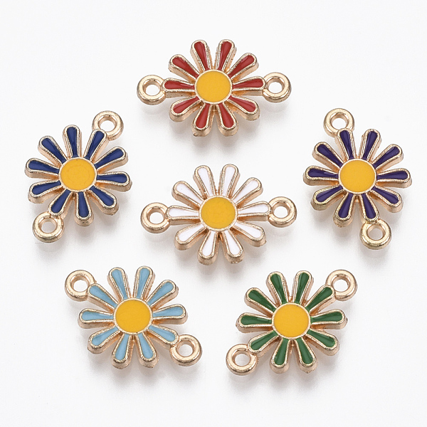 PandaHall Alloy Enamel Links, Flower, Light Gold, Mixed Color, 12.5x19x3mm, Hole: 1.5mm Alloy+Enamel Flower Multicolor
PandaHall Alloy Enamel Links, Flower, Light Gold, Mixed Color, 12.5x19x3mm, Hole: 1.5mm Alloy+Enamel Flower Multicolor
