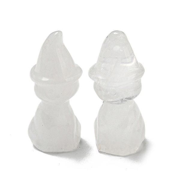 PandaHall Natural Quartz Crystal Carved Healing Cat with Witch Hat Figurines, Reiki Energy Stone Display Decorations, 48~50x19~21mm Quartz...
PandaHall Natural Quartz Crystal Carved Healing Cat with Witch Hat Figurines, Reiki Energy Stone Display Decorations, 48~50x19~21mm Quartz...