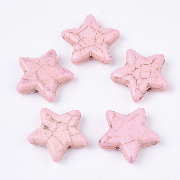 PandaHall Synthetic Turquoise Beads, Dyed, Star, Pink, 19~19.5x20~21x5.5~6mm, Hole: 1.4mm Synthetic Turquoise Star Pink
PandaHall Synthetic Turquoise Beads, Dyed, Star, Pink, 19~19.5x20~21x5.5~6mm, Hole: 1.4mm Synthetic Turquoise Star Pink