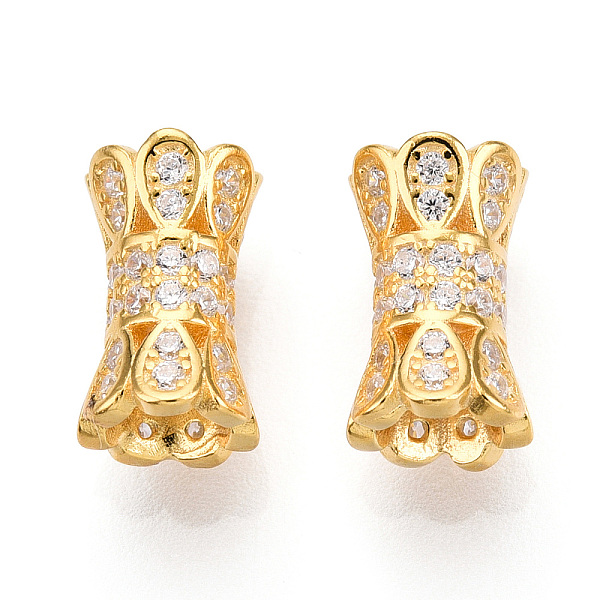 PandaHall 925 Sterling Silver Micro Pave Clear Cubic Zirconia Beads, Petal, Real 18K Gold Plated, 6x10x6mm, Hole: 2mm Sterling Silver+Cubic...
PandaHall 925 Sterling Silver Micro Pave Clear Cubic Zirconia Beads, Petal, Real 18K Gold Plated, 6x10x6mm, Hole: 2mm Sterling Silver+Cubic...