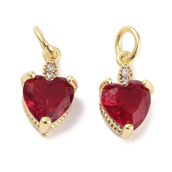 PandaHall Brass Micro Pave Cubic Zirconia Charms, with Jump Ring, Heart, Real 18K Gold Plated, Red, 13x7.5x5mm, Hole: 3mm Brass+Cubic...
PandaHall Brass Micro Pave Cubic Zirconia Charms, with Jump Ring, Heart, Real 18K Gold Plated, Red, 13x7.5x5mm, Hole: 3mm Brass+Cubic...