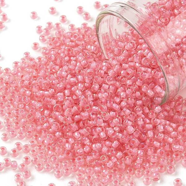 PandaHall TOHO Round Seed Beads, Japanese Seed Beads, (191B) Opaque Hot Pink-Lined Rainbow Clear, 11/0, 2.2mm, Hole: 0.8mm, about...
PandaHall TOHO Round Seed Beads, Japanese Seed Beads, (191B) Opaque Hot Pink-Lined Rainbow Clear, 11/0, 2.2mm, Hole: 0.8mm, about...
