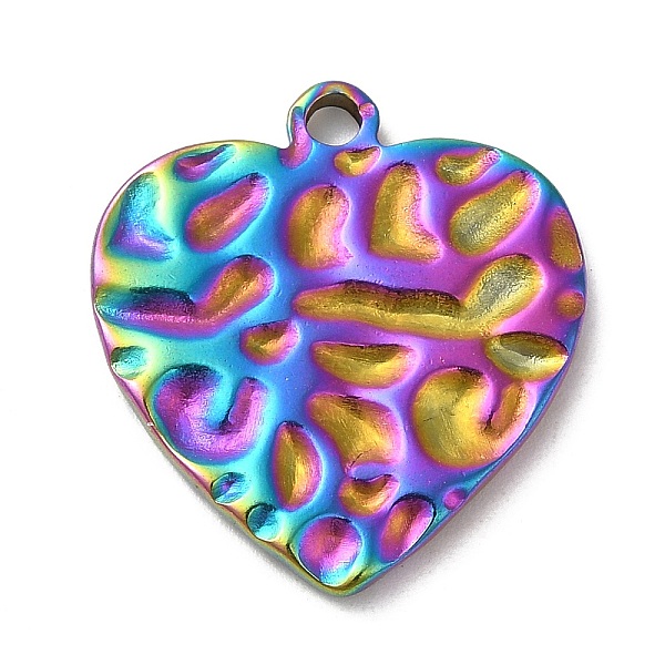 PandaHall Ion Plating(IP) 304 Stainless Steel Pendants, Textured, Heart Charm, Rainbow Color, 24x22.5x2.3mm, Hole: 2.4mm 304 Stainless Steel...
PandaHall Ion Plating(IP) 304 Stainless Steel Pendants, Textured, Heart Charm, Rainbow Color, 24x22.5x2.3mm, Hole: 2.4mm 304 Stainless Steel...