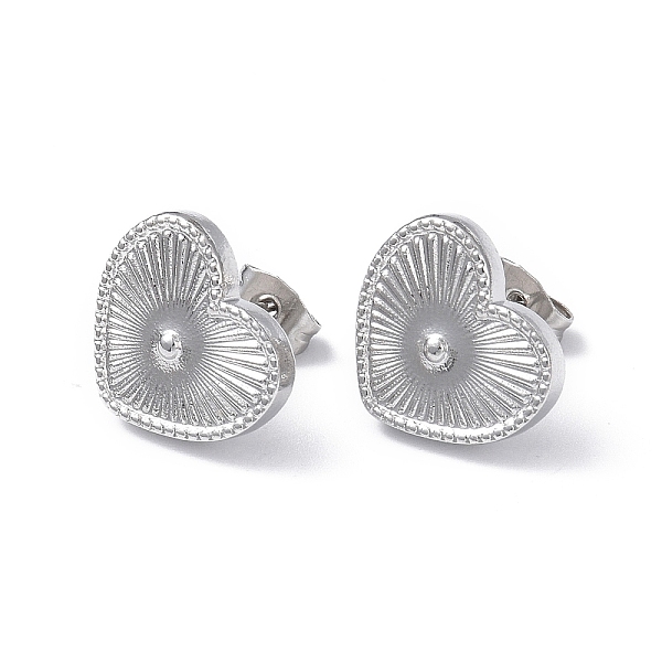 PandaHall 304 Stainless Steel Stud Earring for Women, Heart, Stainless Steel Color, 13x15mm, Pin: 0.8mm 304 Stainless Steel Heart
PandaHall 304 Stainless Steel Stud Earring for Women, Heart, Stainless Steel Color, 13x15mm, Pin: 0.8mm 304 Stainless Steel Heart