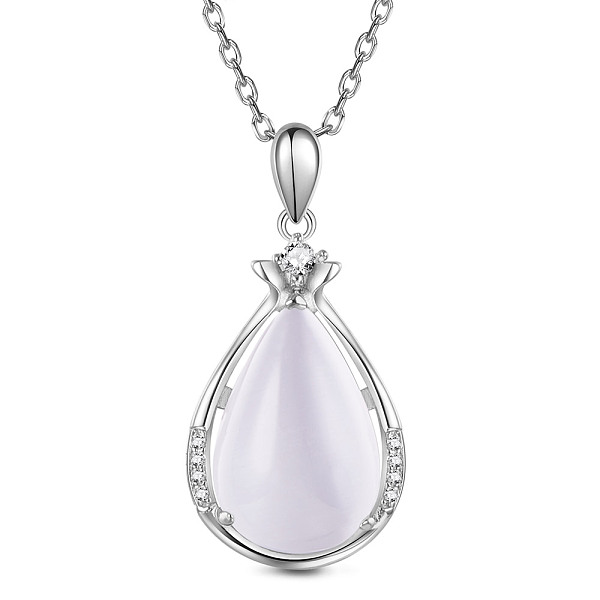 PandaHall SHEGRACE 925 Sterling Silver Pendant Necklaces, with Grade AAA Cubic Zirconia and Cat Eye, teardrop, Platinum, 15.35 inch(39cm)...
PandaHall SHEGRACE 925 Sterling Silver Pendant Necklaces, with Grade AAA Cubic Zirconia and Cat Eye, teardrop, Platinum, 15.35 inch(39cm)...