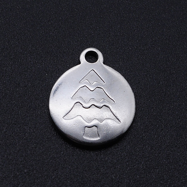 PandaHall 201 Stainless Steel Charms, Christmas Theme, Flat Round with Christmas Tree, Stainless Steel Color, 14x12x1.5mm, Hole: 1.6mm 201...
PandaHall 201 Stainless Steel Charms, Christmas Theme, Flat Round with Christmas Tree, Stainless Steel Color, 14x12x1.5mm, Hole: 1.6mm 201...