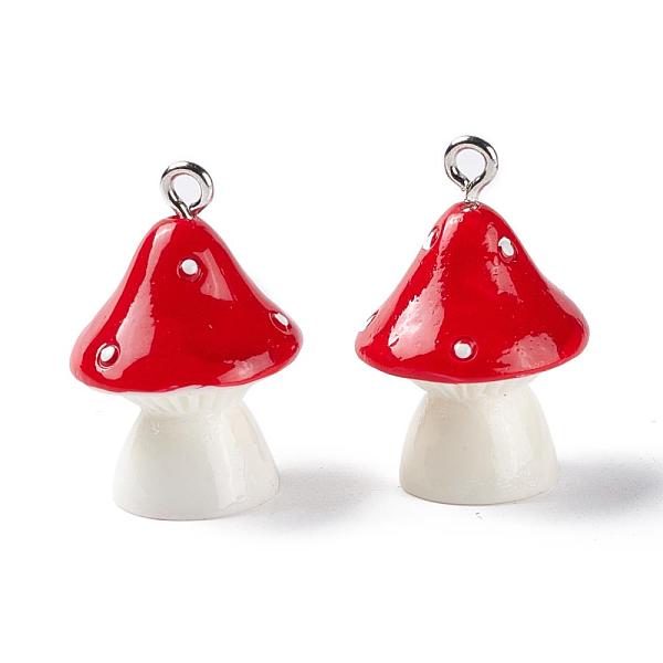 PandaHall Opaque Resin Pendants, with Platinum Tone Iron Loops, Mushroom with Polka Dots, Red, 23~24x17mm, Hole: 2mm Iron+Resin Mushroom Red
PandaHall Opaque Resin Pendants, with Platinum Tone Iron Loops, Mushroom with Polka Dots, Red, 23~24x17mm, Hole: 2mm Iron+Resin Mushroom Red
