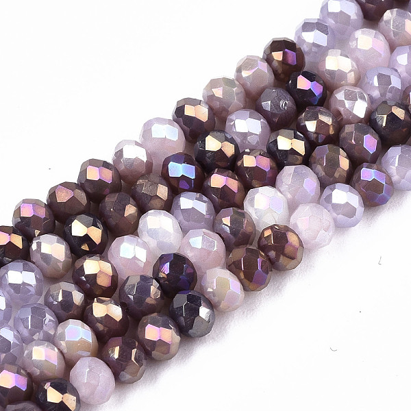 PandaHall Opaque Glass Beads Strands, Faceted, AB Color Plated, Rondelle, Purple, 3.5x3mm, Hole: 0.8mm, about 140~144pcs/strand, 15.75...
PandaHall Opaque Glass Beads Strands, Faceted, AB Color Plated, Rondelle, Purple, 3.5x3mm, Hole: 0.8mm, about 140~144pcs/strand, 15.75...