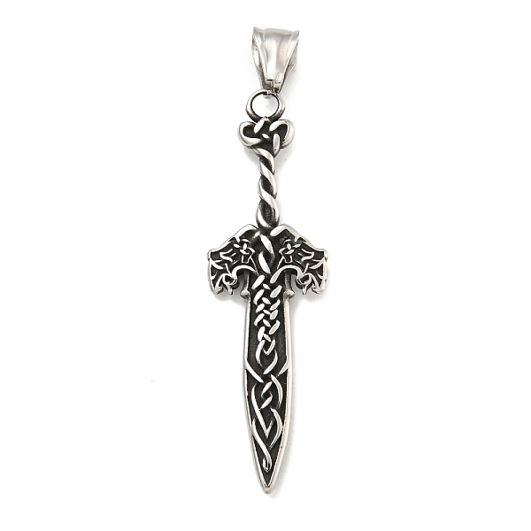 PandaHall Viking 316 Surgical Stainless Steel Pendants, Sword Charm, Antique Silver, 55x16x4mm, Hole: 8.4x4.3mm 316 Surgical Stainless Steel...
PandaHall Viking 316 Surgical Stainless Steel Pendants, Sword Charm, Antique Silver, 55x16x4mm, Hole: 8.4x4.3mm 316 Surgical Stainless Steel...