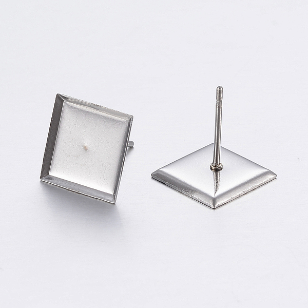 PandaHall 304 Stainless Steel Ear Stud Findings, Square, Stainless Steel Color, Tray: 10x10mm, 11x11x1.2mm, Pin: 0.8mm 304 Stainless Steel...
PandaHall 304 Stainless Steel Ear Stud Findings, Square, Stainless Steel Color, Tray: 10x10mm, 11x11x1.2mm, Pin: 0.8mm 304 Stainless Steel...