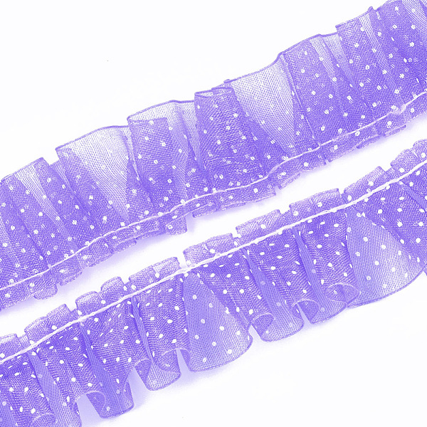 PandaHall Printed Organza Ribbon, Pleated Double Ruffle Ribbon, Polka Dot Pattern, Medium Purple, 27~30mm, 30m/bundle Polyester Polka Dot...
PandaHall Printed Organza Ribbon, Pleated Double Ruffle Ribbon, Polka Dot Pattern, Medium Purple, 27~30mm, 30m/bundle Polyester Polka Dot...