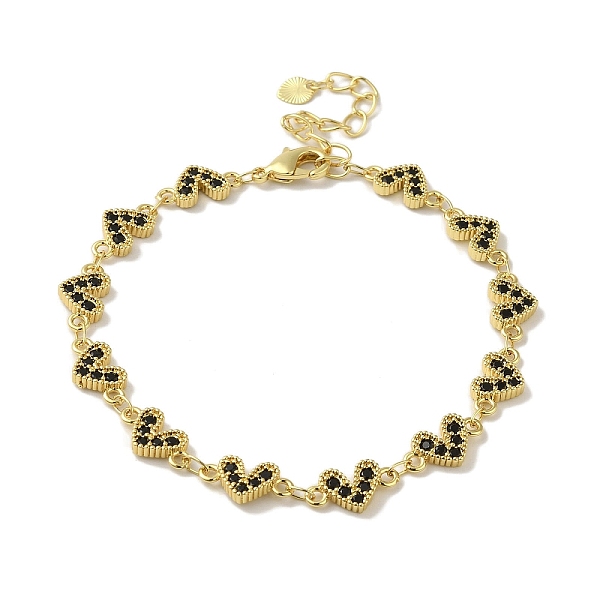 PandaHall Rack Plating Brass Micro Pave Cubic Zirconia Heart Link Chain Bracelets for Women, Cadmium Free & Lead Free, Long-Lasting Plated..., Black
PandaHall Rack Plating Brass Micro Pave Cubic Zirconia Heart Link Chain Bracelets for Women, Cadmium Free & Lead Free, Long-Lasting Plated..., Black