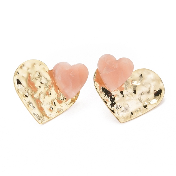 PandaHall Resin Heart Front Back Stud Earrings, Rack Plating Brass Jewelry for Women, Cadmium Free & Lead Free & Nickle Free, Real 18K Gold..., Pink
PandaHall Resin Heart Front Back Stud Earrings, Rack Plating Brass Jewelry for Women, Cadmium Free & Lead Free & Nickle Free, Real 18K Gold..., Pink