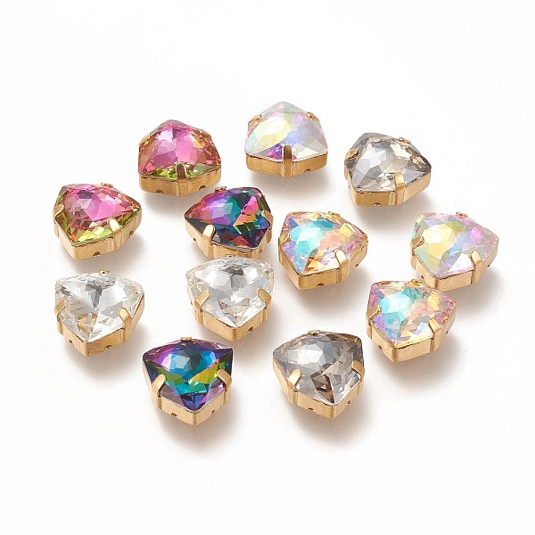 PandaHall Sew on Rhinestone, Glass Rhinestone, with Golden Plated Brass Prong Settings, Faceted, Triangle, Mixed Color, 17x17x9mm, Hole..., Multicolor
PandaHall Sew on Rhinestone, Glass Rhinestone, with Golden Plated Brass Prong Settings, Faceted, Triangle, Mixed Color, 17x17x9mm, Hole..., Multicolor