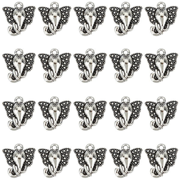 PandaHall SUNNYCLUE 160Pcs Tibetan Style Zinc Alloy Elephant Head Charms, Antique Silver, 16x15x4mm, Hole: 2mm Alloy Elephant
PandaHall SUNNYCLUE 160Pcs Tibetan Style Zinc Alloy Elephant Head Charms, Antique Silver, 16x15x4mm, Hole: 2mm Alloy Elephant