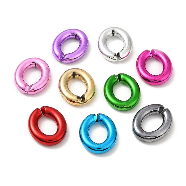 PandaHall UV Plated Acrylic Linking Rings, Quick Link Connectors, Oval, Mixed Color, 27.5x22.5x6mm, Inner Diameter: 16x11mm Acrylic Oval
PandaHall UV Plated Acrylic Linking Rings, Quick Link Connectors, Oval, Mixed Color, 27.5x22.5x6mm, Inner Diameter: 16x11mm Acrylic Oval