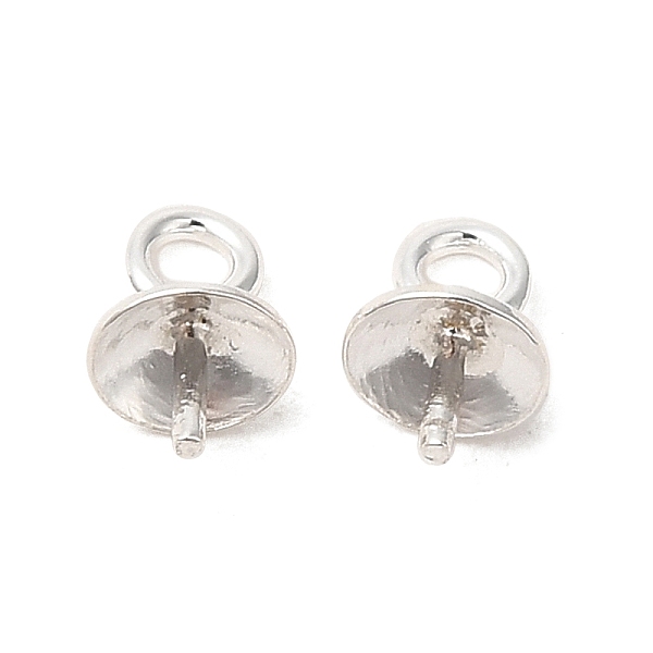 PandaHall 925 Sterling Silver Pendant Bails, For Half Drilled Beads, Silver, 6x4mm, Hole: 1.5mm, Pin: 0.7mm Sterling Silver
PandaHall 925 Sterling Silver Pendant Bails, For Half Drilled Beads, Silver, 6x4mm, Hole: 1.5mm, Pin: 0.7mm Sterling Silver