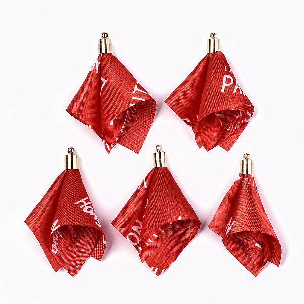 PandaHall Chiffon Big Pendants, with Golden Brass Cord End, Flower, Red, 53~54x36~37x26~27mm, Hole: 1.6mm Cloth Flower Red
PandaHall Chiffon Big Pendants, with Golden Brass Cord End, Flower, Red, 53~54x36~37x26~27mm, Hole: 1.6mm Cloth Flower Red