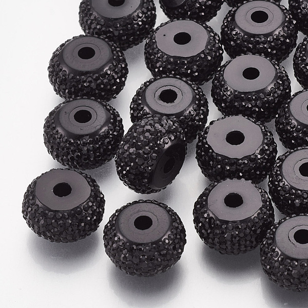 PandaHall Resin Rhinestone Beads, Rondelle, Black, 8x4.5mm, Hole: 1.8mm Resin+Rhinestone Rondelle Black
PandaHall Resin Rhinestone Beads, Rondelle, Black, 8x4.5mm, Hole: 1.8mm Resin+Rhinestone Rondelle Black