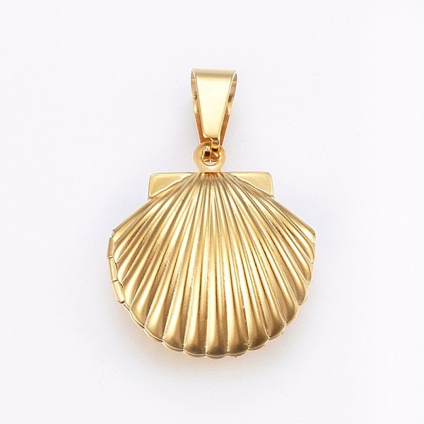 PandaHall 316 Stainless Steel Locket Pendants, Scallop, Real 18K Gold Plated, 23.5x22x9mm, Hole: 10x5mm, Inner Size: 14x15mm 316 Surgical...
PandaHall 316 Stainless Steel Locket Pendants, Scallop, Real 18K Gold Plated, 23.5x22x9mm, Hole: 10x5mm, Inner Size: 14x15mm 316 Surgical...