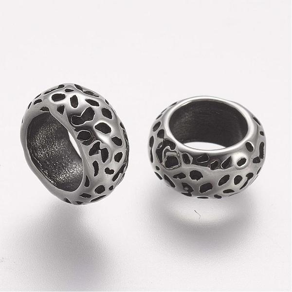 PandaHall 304 Stainless Steel Beads, Rondelle, Large Hole Beads, Antique Silver, 10x5mm, Hole: 6.5mm 304 Stainless Steel Rondelle
PandaHall 304 Stainless Steel Beads, Rondelle, Large Hole Beads, Antique Silver, 10x5mm, Hole: 6.5mm 304 Stainless Steel Rondelle