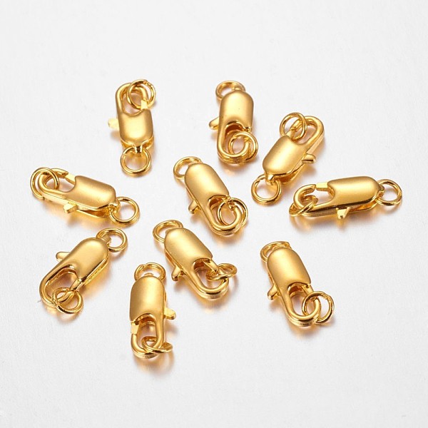 PandaHall Brass Lobster Claw Clasps, Cadmium Free & Nickel Free & Lead Free, Golden, 16x6mm, Hole: 2.5mm Brass Others
PandaHall Brass Lobster Claw Clasps, Cadmium Free & Nickel Free & Lead Free, Golden, 16x6mm, Hole: 2.5mm Brass Others