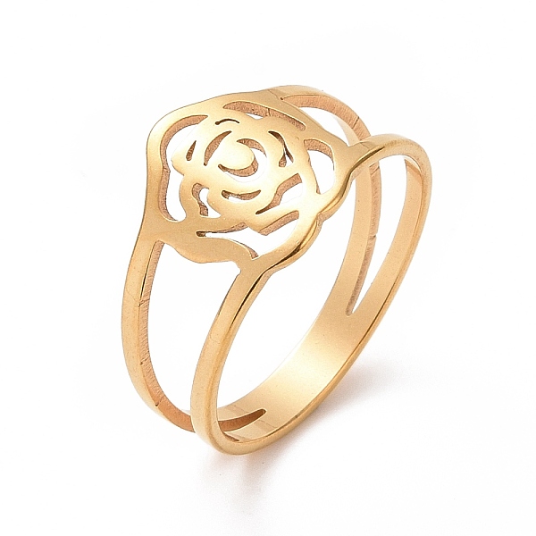 PandaHall Ion Plating(IP) 201 Stainless Steel Rose Finger Ring, Hollow Wide Ring for Valentine's Day, Golden, US Size 6 1/2(16.9mm) 201...
PandaHall Ion Plating(IP) 201 Stainless Steel Rose Finger Ring, Hollow Wide Ring for Valentine's Day, Golden, US Size 6 1/2(16.9mm) 201...
