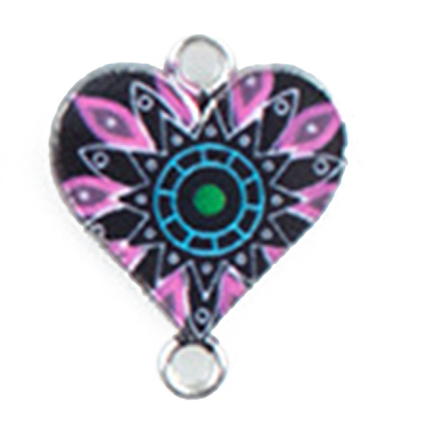 PandaHall Alloy Enamel Connector Charms, Heart-Shaped Links with Flower Pattern, Platinum, Black, 20x16mm Alloy+Enamel Flower Black
PandaHall Alloy Enamel Connector Charms, Heart-Shaped Links with Flower Pattern, Platinum, Black, 20x16mm Alloy+Enamel Flower Black