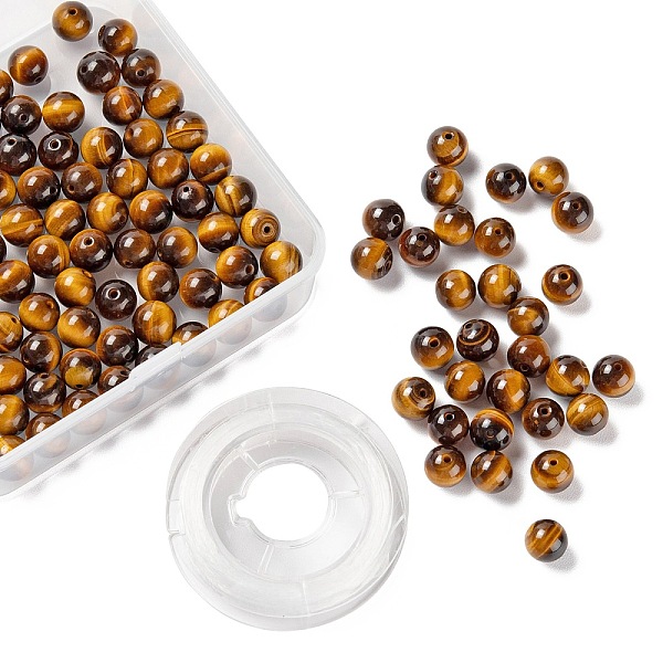 PandaHall 100Pcs 8mm Natural Tiger Eye Beads Round Beads, with 10m Elastic Crystal Thread, for DIY Stretch Bracelets Making Kits, 8mm, Hole...
PandaHall 100Pcs 8mm Natural Tiger Eye Beads Round Beads, with 10m Elastic Crystal Thread, for DIY Stretch Bracelets Making Kits, 8mm, Hole...