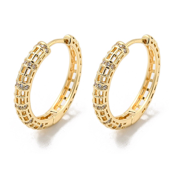PandaHall Brass Micro Pave Clear Cubic Zirconia Hoop Earrings, Hollow, Light Gold, 26x4.5mm Brass
PandaHall Brass Micro Pave Clear Cubic Zirconia Hoop Earrings, Hollow, Light Gold, 26x4.5mm Brass