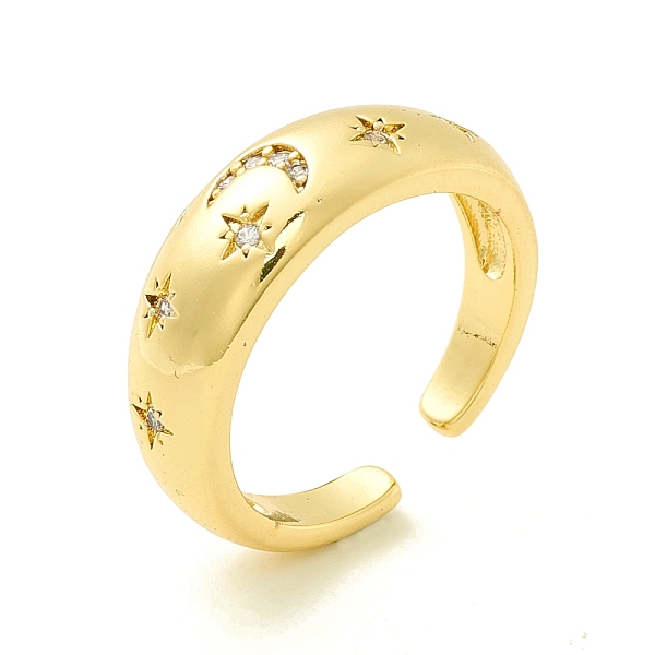 PandaHall Clear Cubic Zirconia Moon and Star Open Cuff Ring for Women, Cadmium Free & Lead Free, Real 18K Gold Plated, US Size 6 1/2(16.9mm)...
PandaHall Clear Cubic Zirconia Moon and Star Open Cuff Ring for Women, Cadmium Free & Lead Free, Real 18K Gold Plated, US Size 6 1/2(16.9mm)...