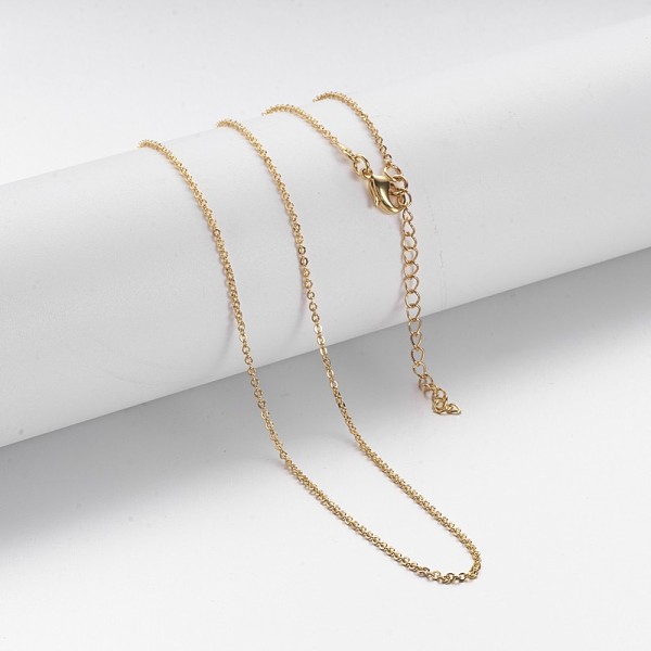 PandaHall Brass Chain Necklaces, Cable Chain, with Lobster Clasps, Golden, 17 inch Brass
PandaHall Brass Chain Necklaces, Cable Chain, with Lobster Clasps, Golden, 17 inch Brass