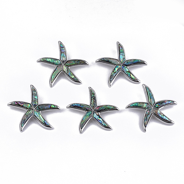 PandaHall Shell Brooches/Pendants, with Resin Bottom and Alloy Findings, Starfish/Sea Stars, Platinum, Colorful, 50x55x12mm, hole: 4x6mm...
PandaHall Shell Brooches/Pendants, with Resin Bottom and Alloy Findings, Starfish/Sea Stars, Platinum, Colorful, 50x55x12mm, hole: 4x6mm...