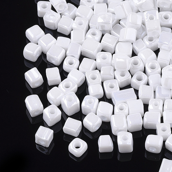 PandaHall 6/0 Glass Seed Beads, Opaque Colours Lustered, Round Hole, Cube, White, 3~7x3.5x3.5mm, Hole: 1.2mm, about 4500pcs/bag Glass Cube...
PandaHall 6/0 Glass Seed Beads, Opaque Colours Lustered, Round Hole, Cube, White, 3~7x3.5x3.5mm, Hole: 1.2mm, about 4500pcs/bag Glass Cube...