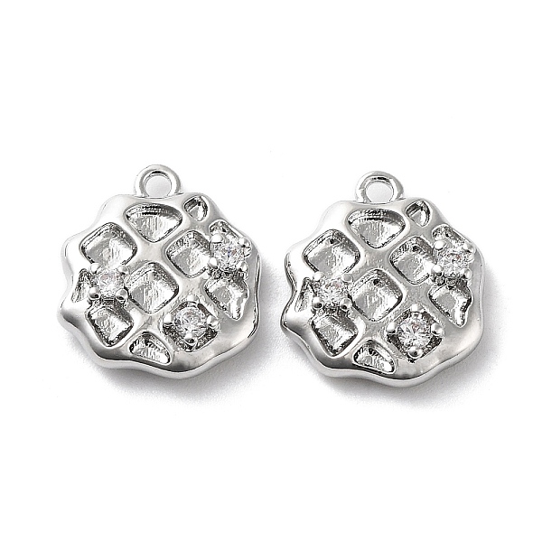 PandaHall Rack Plating Brass Micro Pave Cubic Zirconia Pendants, Waffle Charm, Real Platinum Plated, 13.5x11.5x3mm, Hole: 1.4mm Brass+Cubic..., Clear
PandaHall Rack Plating Brass Micro Pave Cubic Zirconia Pendants, Waffle Charm, Real Platinum Plated, 13.5x11.5x3mm, Hole: 1.4mm Brass+Cubic..., Clear
