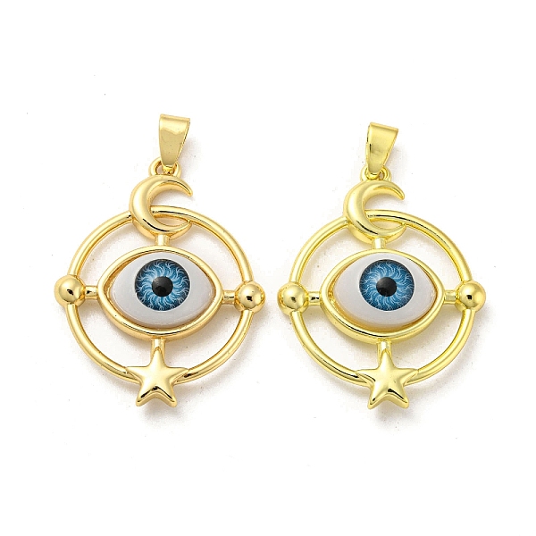 PandaHall Real 18K Gold Plated Brass Pendants, Acrylic Evil Eye Charms, Eye, 34x27x6.5mm, Hole: 6x3.5mm Brass+Acrylic Eye
PandaHall Real 18K Gold Plated Brass Pendants, Acrylic Evil Eye Charms, Eye, 34x27x6.5mm, Hole: 6x3.5mm Brass+Acrylic Eye
