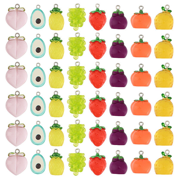 PandaHall Globleland 48Pcs 8 Styles Translucent Resin Pendants, Fruit Charms with Platinum Tone Iron Loops, Mixed Color..., Multicolor
PandaHall Globleland 48Pcs 8 Styles Translucent Resin Pendants, Fruit Charms with Platinum Tone Iron Loops, Mixed Color..., Multicolor