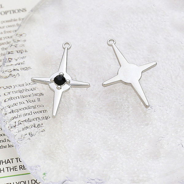 PandaHall Alloy Pendant with Rhinestone, Star Charms, Platinum, Jet, 34.3x23mm Alloy+Rhinestone Star Black
PandaHall Alloy Pendant with Rhinestone, Star Charms, Platinum, Jet, 34.3x23mm Alloy+Rhinestone Star Black